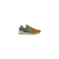 New Balance 574 Tan Blue Sneakers